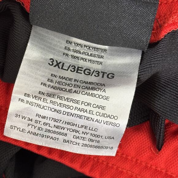 AND1 Basketball Pants Mens 3XL Tearaway Snap Y2K Athletic Black Red Classic Fit - Picture 5 of 13